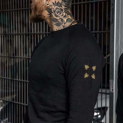 SWEATSHIRT SVARTGUL TRO