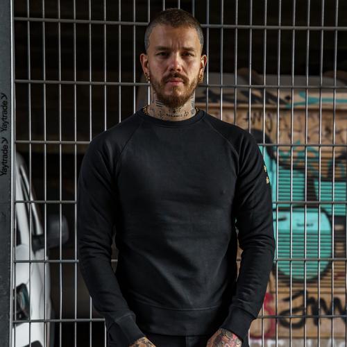 SWEATSHIRT SVARTGUL TRO