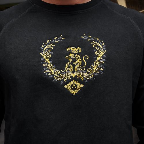 SWEATSHIRT SVARTGUL KRANS