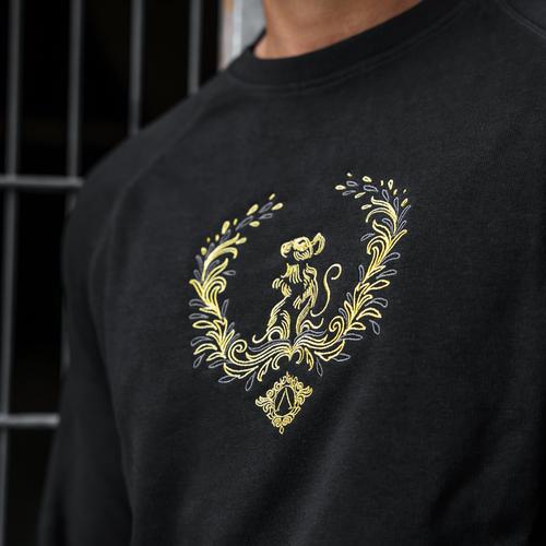 SWEATSHIRT SVARTGUL KRANS