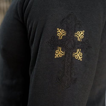 SWEATSHIRT SVARTGUL TRO