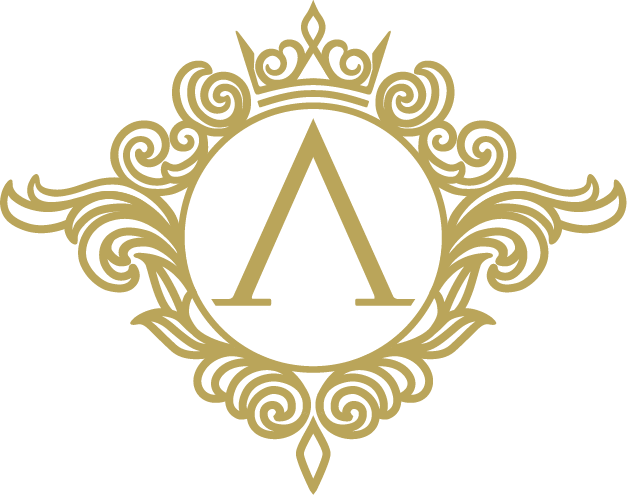 Alfred.H logotyp i guld